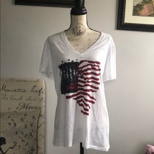 Converse - women’s XXL white flag tee